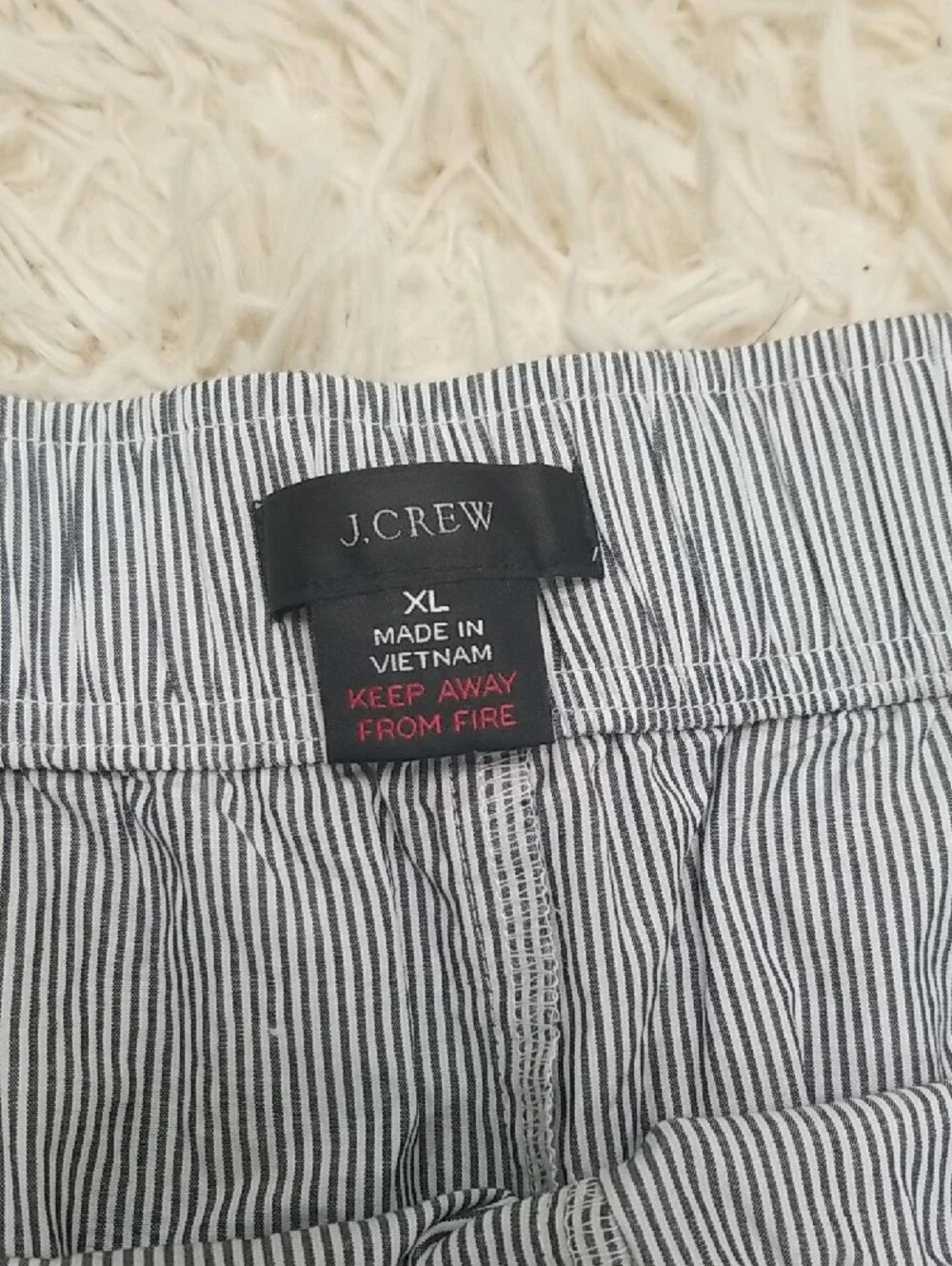 J. Crew  Gray And White Stripes  Wide-Leg Womens  Pants